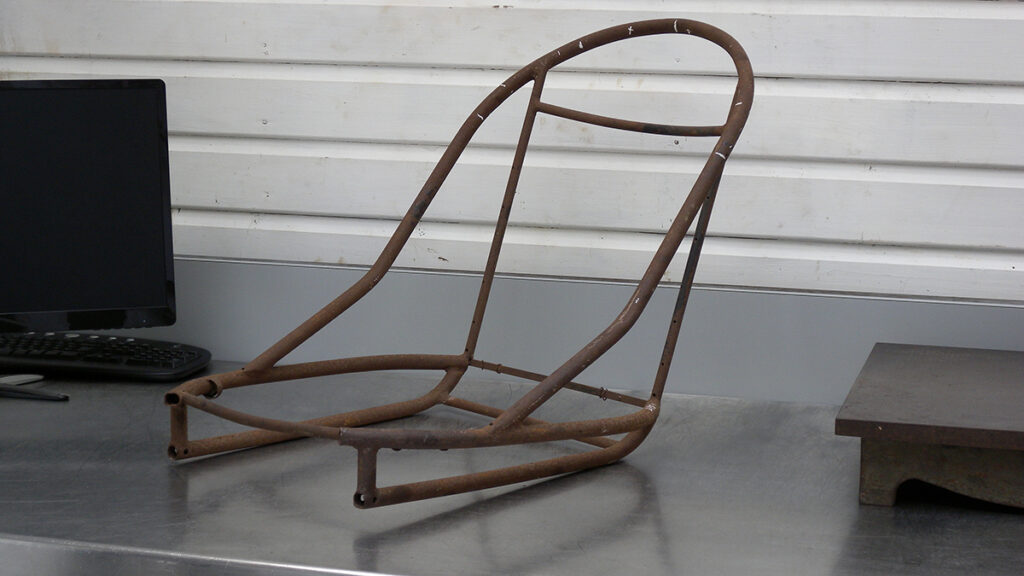 Reverse Engineering / Manufacture of Classic Car Seat Frames, before image